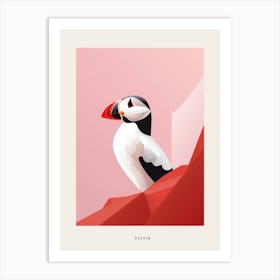 Minimalist Puffin 3 Bird Poster Art Print