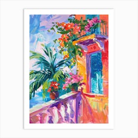 Balcony Painting In Nice 2 Art Print
