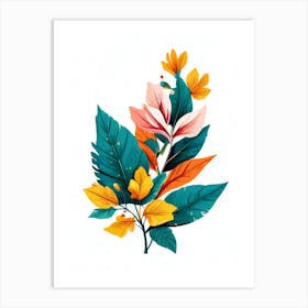 Colorful Leaves 2 Art Print