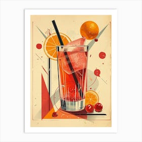 Art Deco Long Island Iced Tea 3 Art Print