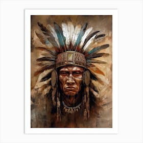 Native American Head Art Print