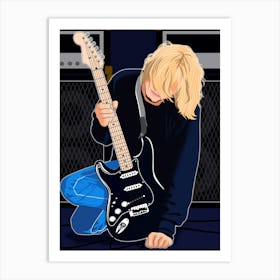 Rocker With Guitar Art Print