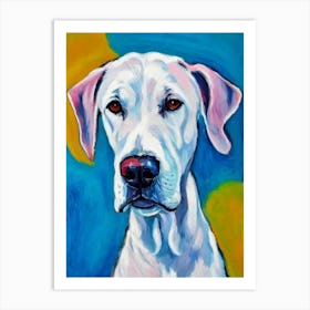 Dogo Argentino Fauvist Style Dog Art Print