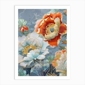 Chinese Silk Painting 2 Art Print