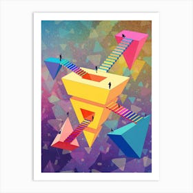 Abstract Pyramid Art Print