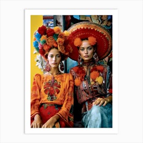 Two Mexican Women Mexican life Art Print