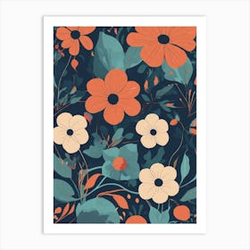 Floral Wallpaper 7 Art Print