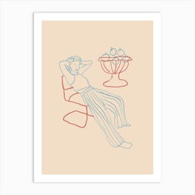 Woman Relaxing In A Chair Art Print