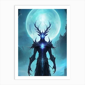 Demon In The Moonlight Art Print