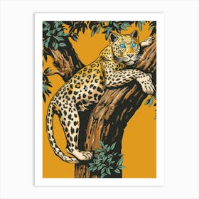 Leopard In Tree 2 Art Print