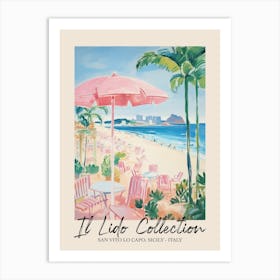 San Vito Lo Capo, Sicily   Italy Il Lido Collection Beach Club Poster 3 Art Print
