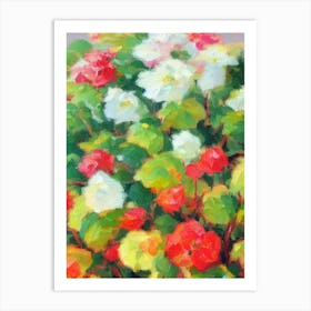 Begonia Impressionist Painting Art Print
