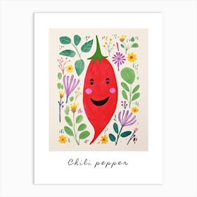 Friendly Kids Chili Pepper 2 Poster Art Print