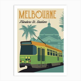 Melbourne, Flinders Station, Australia Art Print