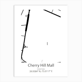 Cherry Hill,United States Minimalist Map 1 Art Print