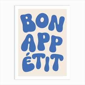 Bon Appetit - Blue Art Print