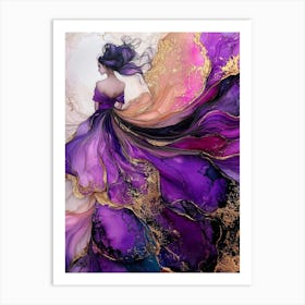 Purple And Gold Canvas Print Art Print