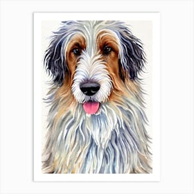Bergamasco Sheepdog 3 Watercolour Dog Art Print