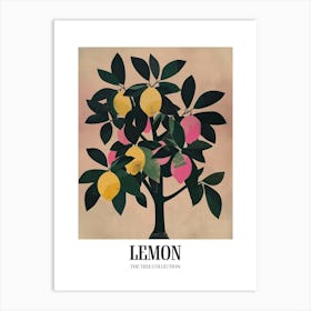 Lemon Tree Colourful Illustration 3 Poster Art Print