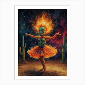 'The Fire Girl' Art Print