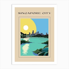 Minimal Design Style Of Singapore City, Singapore 1 Poster Art Print