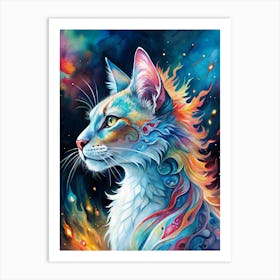 Cat Painting 5 Art Print