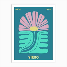 Virgo Print Zodiac Poster Astrology Wall Decor Flower Market Botanical Art Print