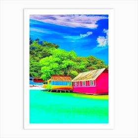 Pulau Lang Tengah Malaysia Pop Art Photography Tropical Destination Art Print