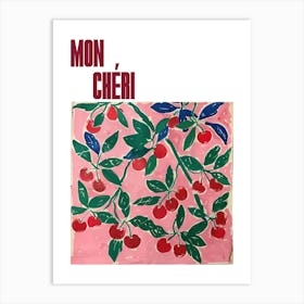 Mon Cheri Poster Summer Cherries Painting Matisse Style 5 Art Print