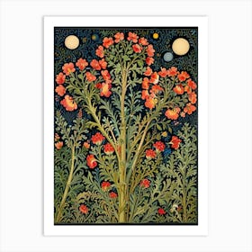 William Morris Night In The Garden 1 Art Print