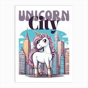 Unicorn City Art Print