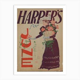 Harper's For June, Edward Penfield Art Print