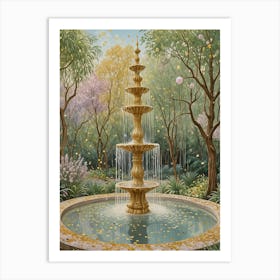 Golden Fountain Art Print