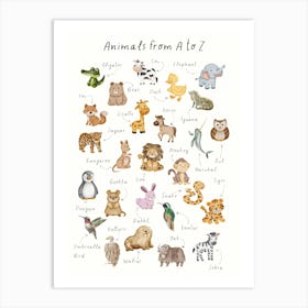 Animal Alphabet Print Art Print