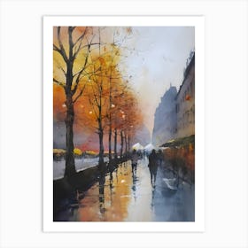 Paris At Night Art Print