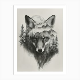 Fox In The Forest Art Print