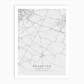 Frankston Map Art Print