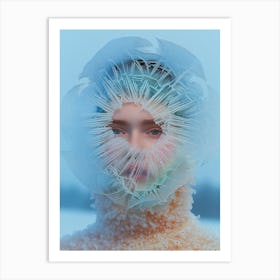 "Blue Sky Background: Ethereal Aesthetic Portrait" Art Print