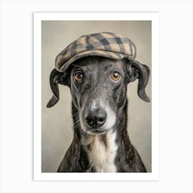 Whippet In A Flat Cap Poster