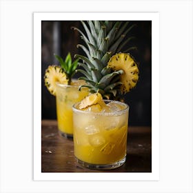 Cocktail With Pineapple Art Print