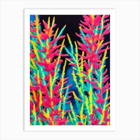 Acropora Aspera Vibrant Painting Art Print