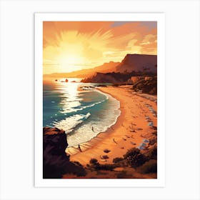 A Vibrant Painting Of Elafonisi Beach Crete Greece 2 Art Print