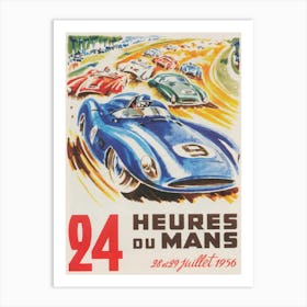 24 Heures Du Mans, Vintage Race Poster Art Print