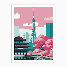 Japanese Cityscape Art Print