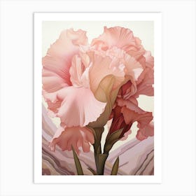Floral Illustration Gladiolus 3 Art Print
