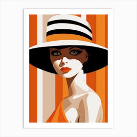 Girl In A Hat 4 Art Print