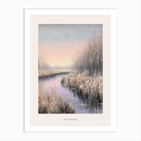 Dreamy Winter National Park Poster  The Broads England 2 Art Print