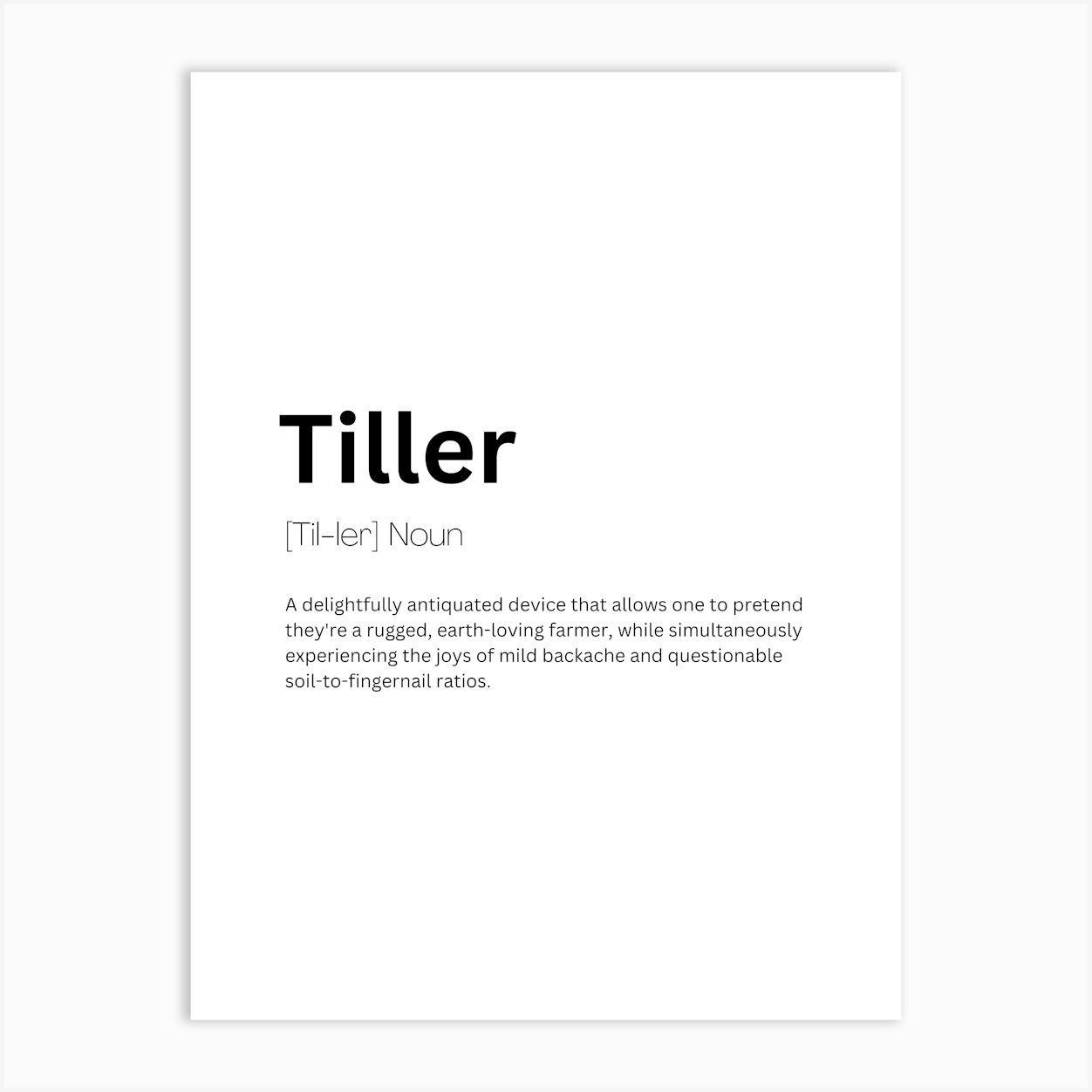 Tiller Definition Meaning Art Print by Kaigozen