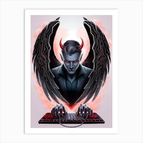 Devil On A Keyboard 1 Art Print