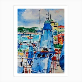 Port Of Bridgetown Barbados Abstract Block harbour Art Print